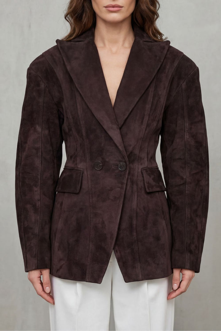 Savrielle – Sculpted silhouette – Suede jacket