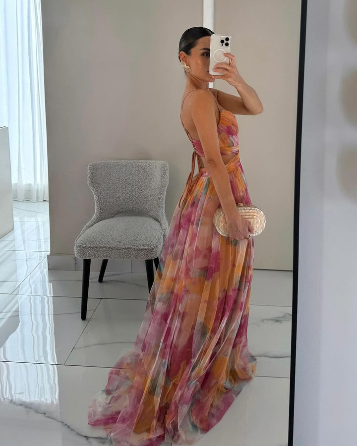 Giselle | Enchanting Maxi Dress with Floral Print