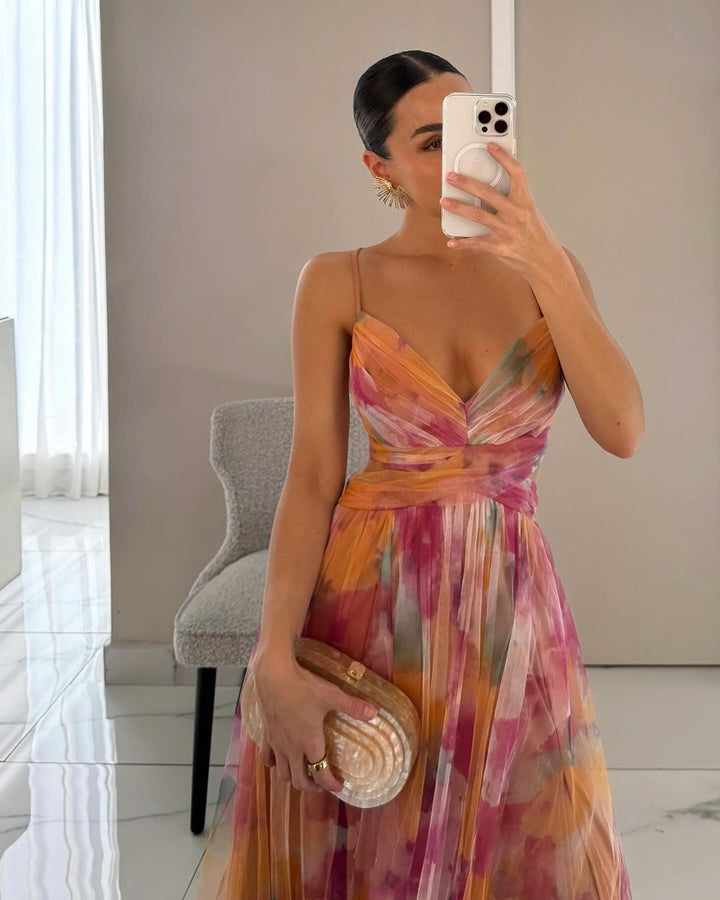 Giselle | Enchanting Maxi Dress with Floral Print