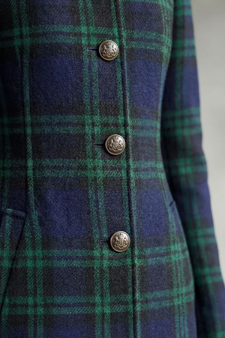 Rowleigh – Highland check silhouette – Wool blend coat