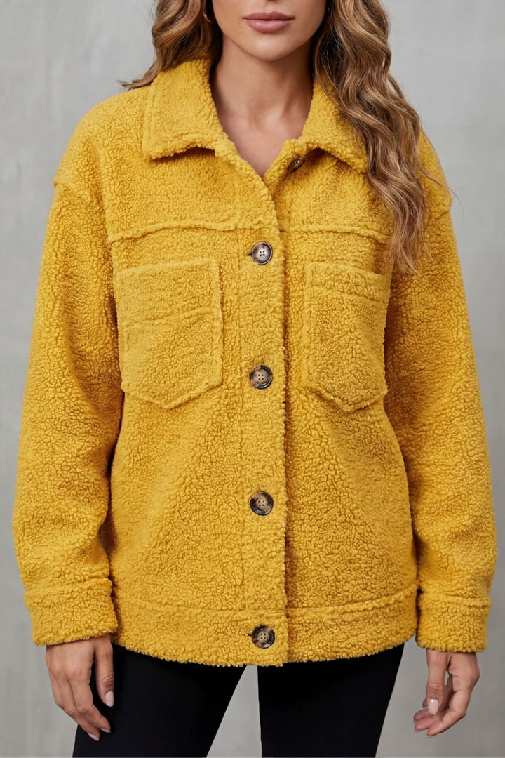 Floretta – Textured fleece style – Button-up jacket