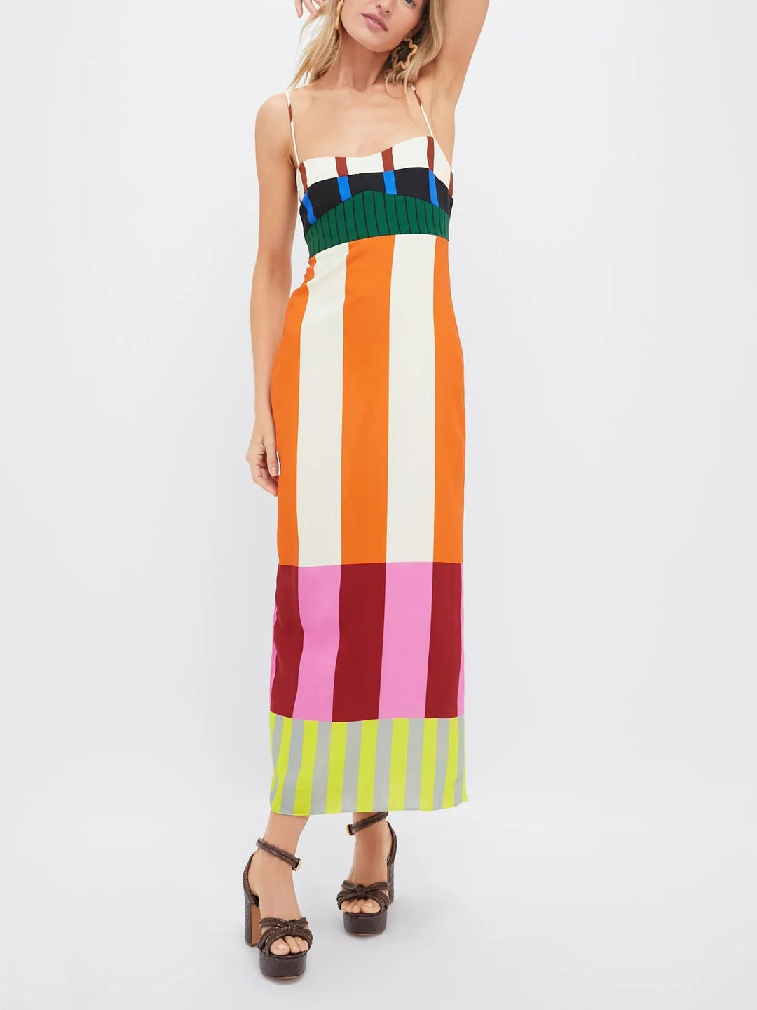 Paloma | Maxi Dress in Colorful Stripes