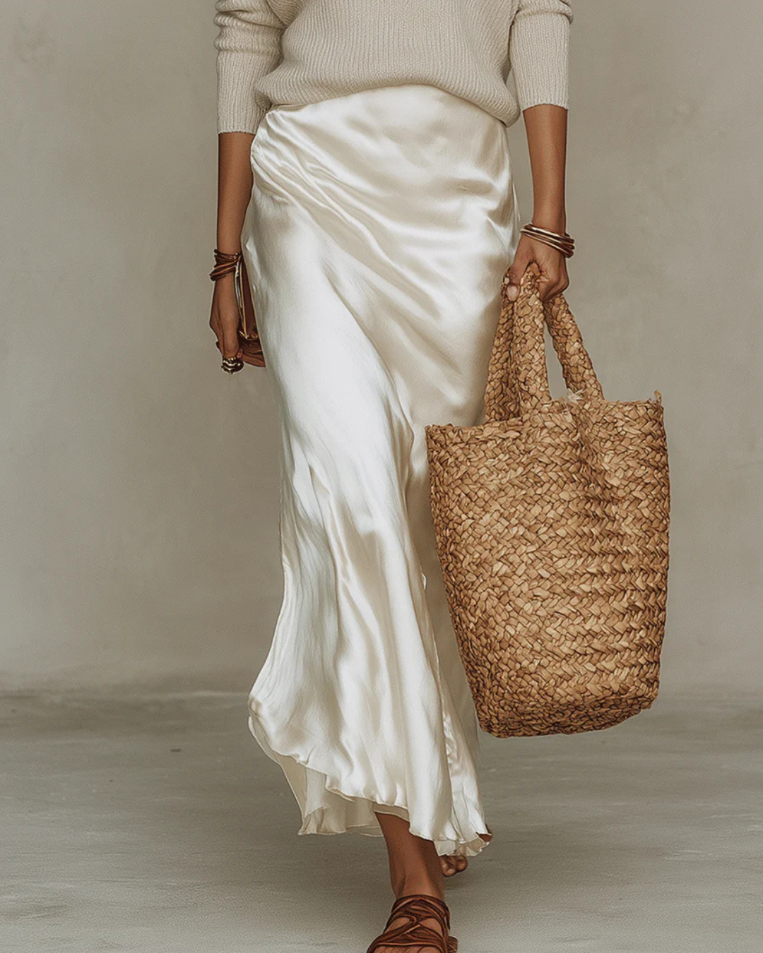 Elena | Satin Midi Dress
