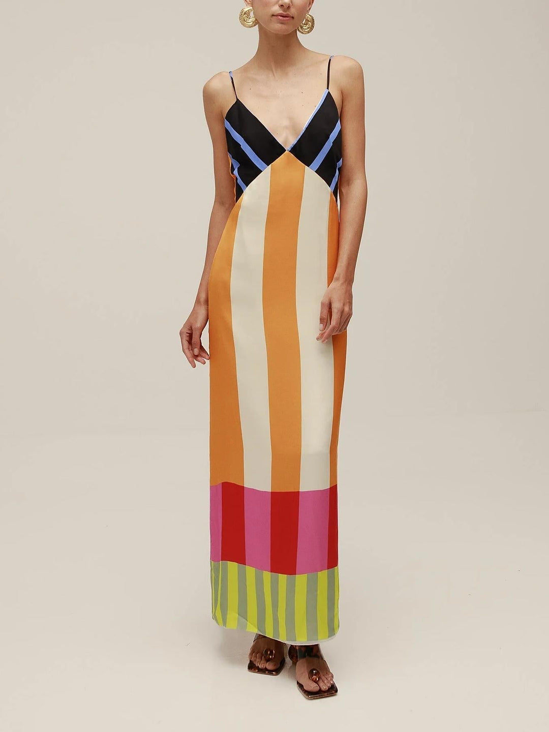 Paloma | Maxi Dress in Colorful Stripes