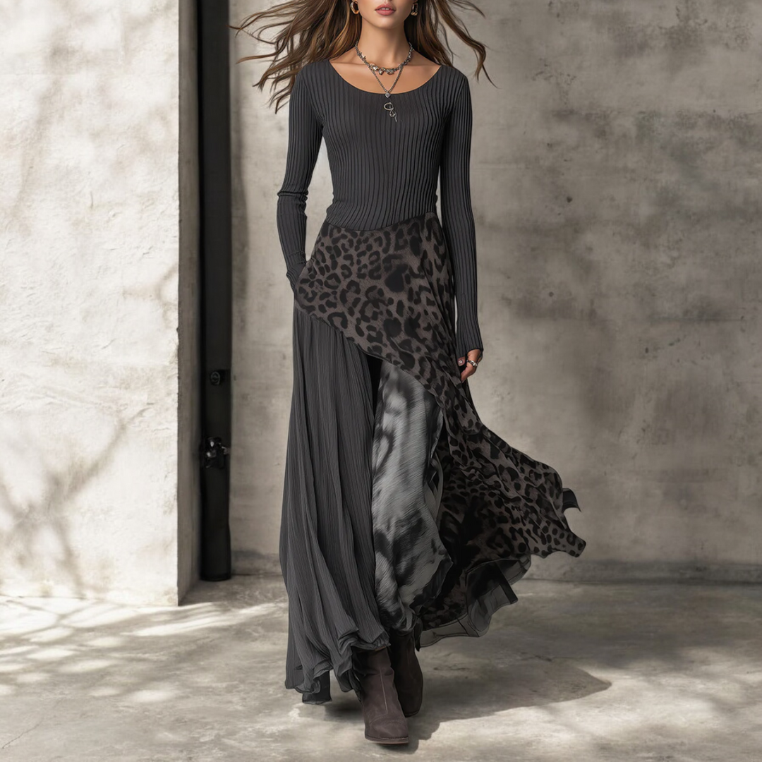 Ciara | Long Leopard Dress