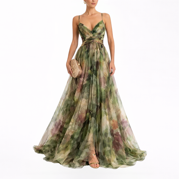 Giselle | Enchanting Maxi Dress with Floral Print