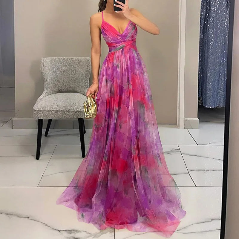 Giselle | Enchanting Maxi Dress with Floral Print