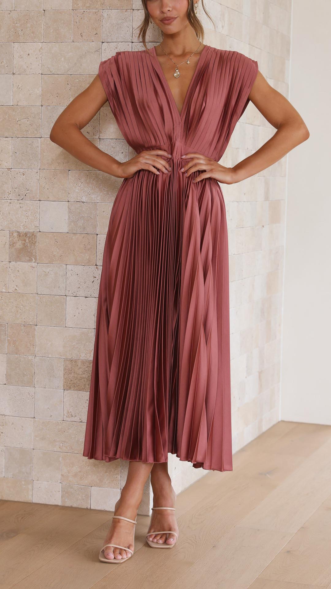 Isla | Elegant Pleated Dress