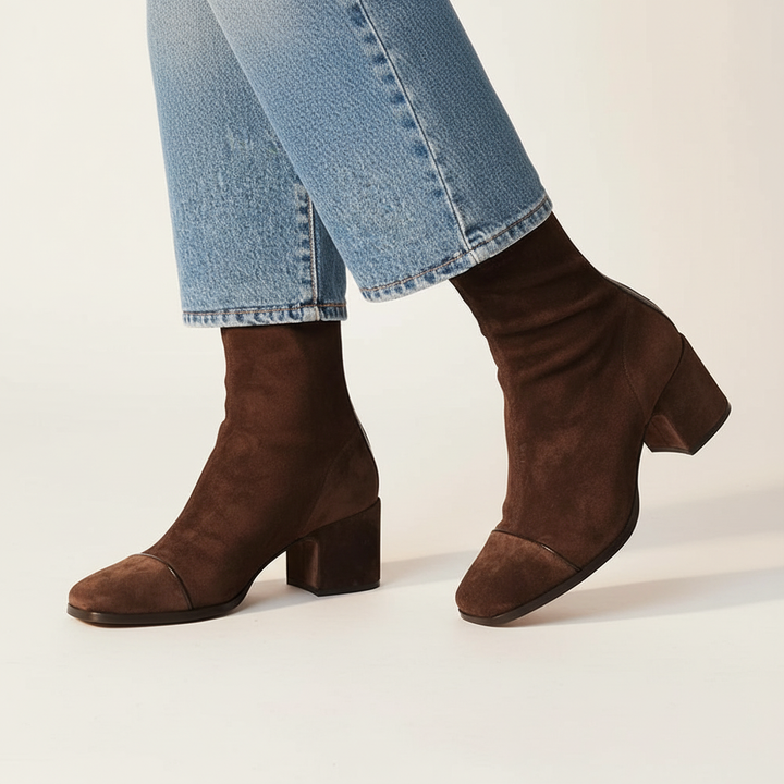 Aisling™ | Square Toe Heeled Boots