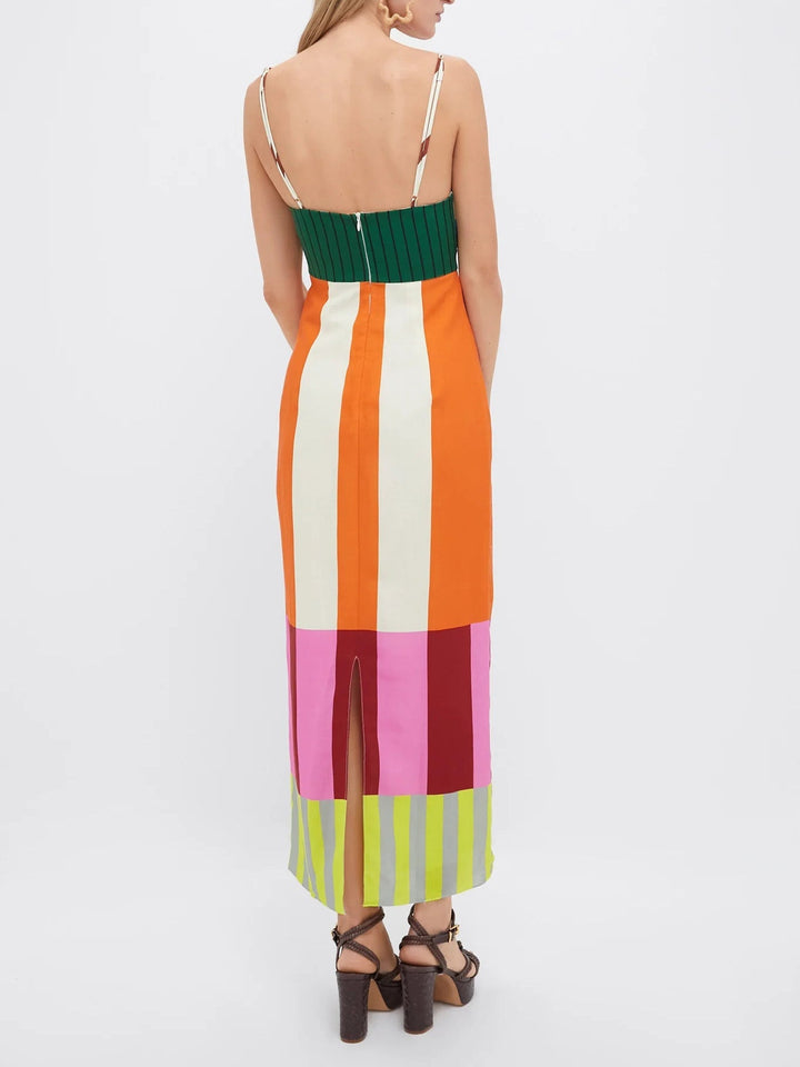 Paloma | Maxi Dress in Colorful Stripes