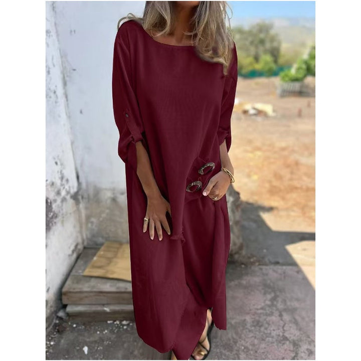 New Cotton-Linen Dress + Pants - Comfortable Two-Piece Set